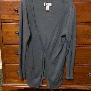 Ladies Gray longer cardigan
